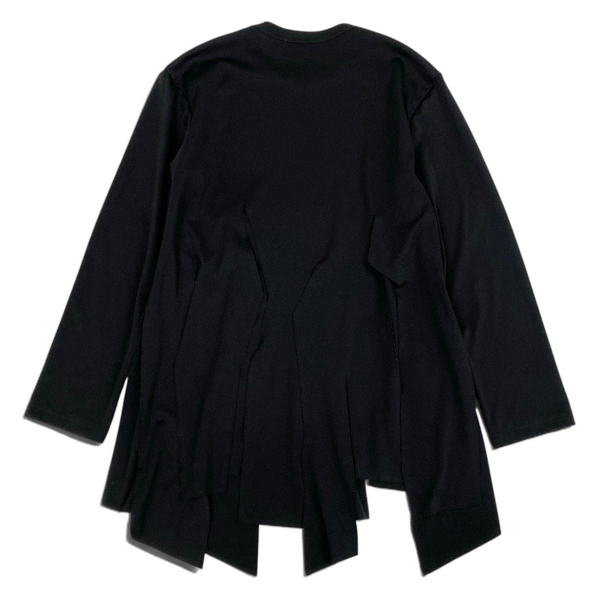 i3 COMME des GARCONS 変形カットソー カットデザイン トップス AD2024 日本製 Lサイズ ブラック ポリエステル100％ レディース 女性用u02t
