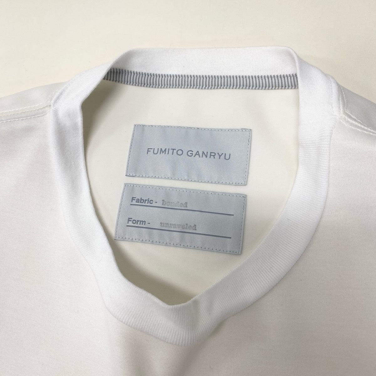 12g18 FUMITO GANRYU フミトガンリュウ Piko embroidery side line L/S T-shirt BONDING ロングスリーブ カットソー FU4-CU-16 サイズ2 ホワイト メンズo07t
