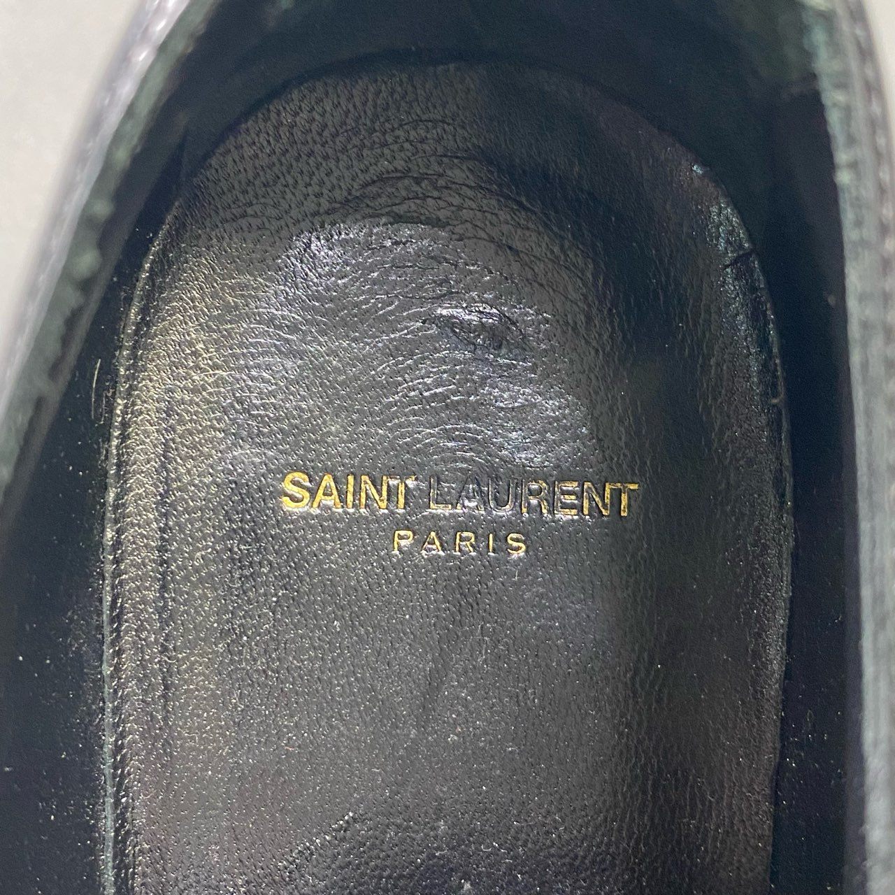 2i18 SAINT LAURENT PARIS サンローランパリ イタリア製 ディラン 20 ドレスシューズ レースアップ 革靴 36 ブラック レザー レディースk02i