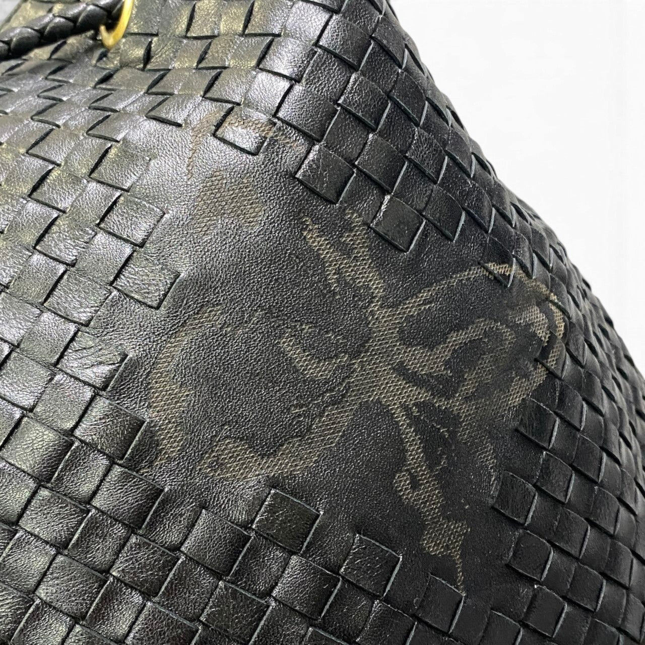 h29 BOTTEGA VENETA Intrecciato Butterfly トートバッグ ブラック レザー レディース 女性用ta1