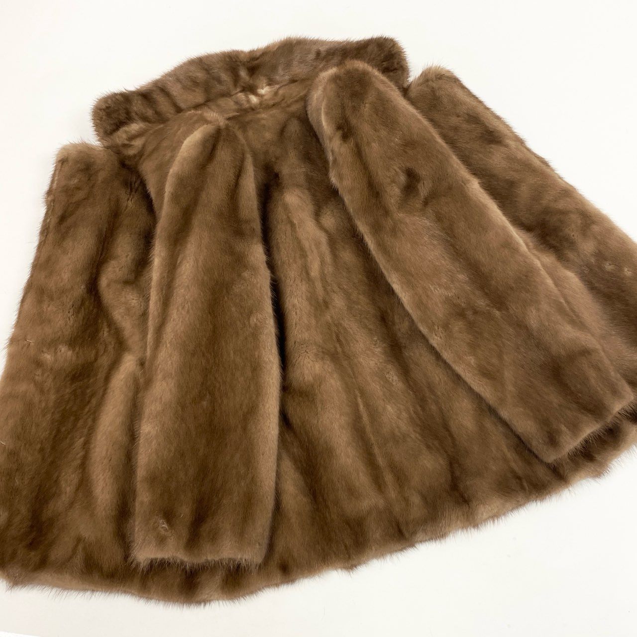 7b22 ROTINY パステルミンク ファーコート サイズ11 ブラウン 本毛皮 Pastel Mink Fur Coatt18r