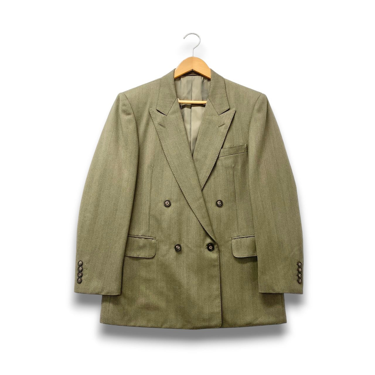 42c26 Burberrys バーバリーズ セットアップスーツ ウールジャケット 厚手 フォーマル ダブルブレスト メンズ 男性用 WF422-040-77 92-80-170A5 グレー系o07t