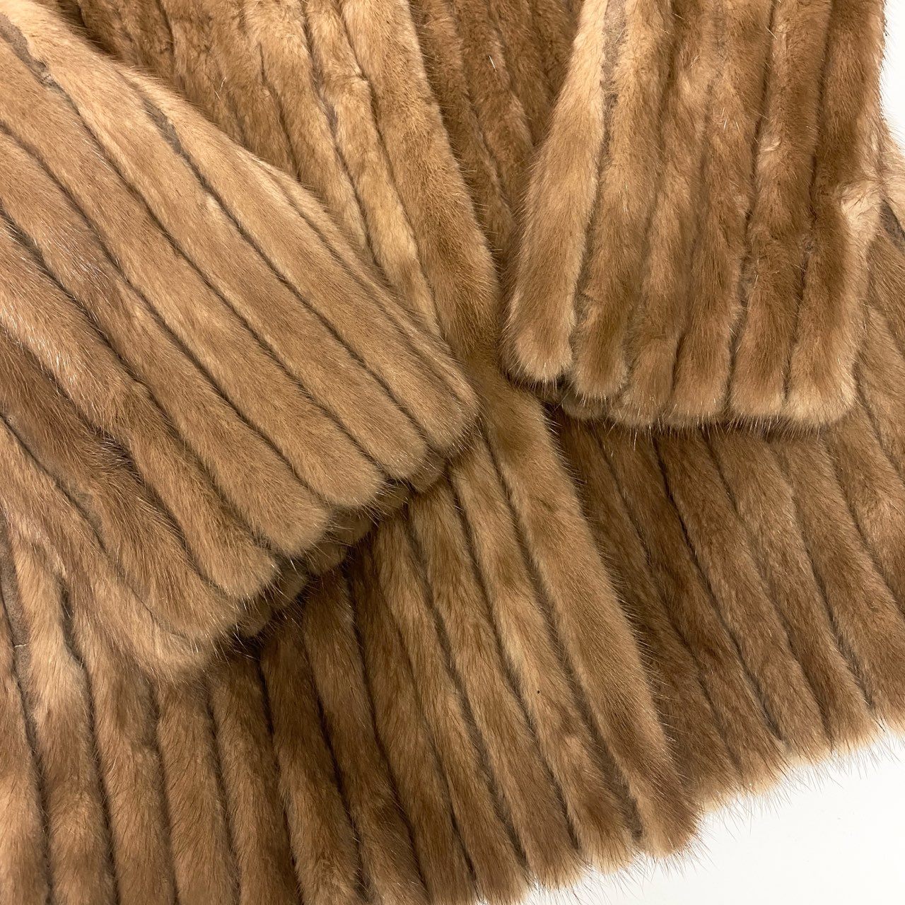 38c4 パステルミンク ファーコート サイズ9 ブラウン 本毛皮 Pastel Mink Fur Coat 毛質◎t18r