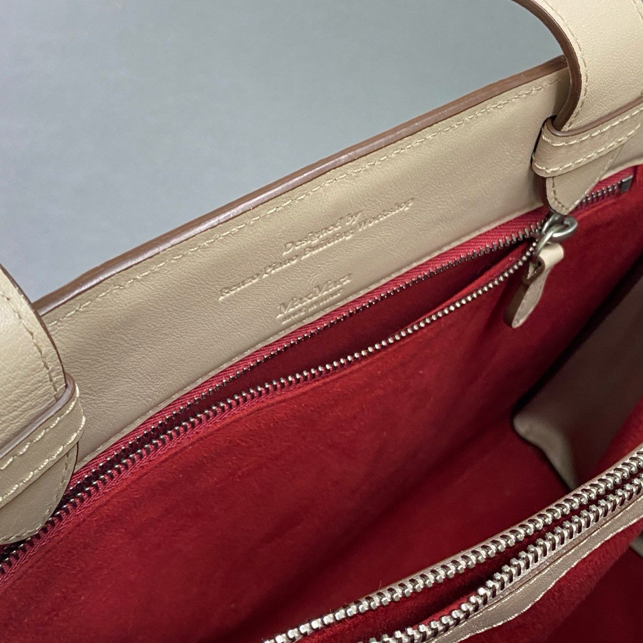 Cb10 定価￥268,400 Max Mara マックスマーラ Whitney Bag ホイットニーバッグ ベージュ レザー by Renzo Piano 2WAY 高級 鞄