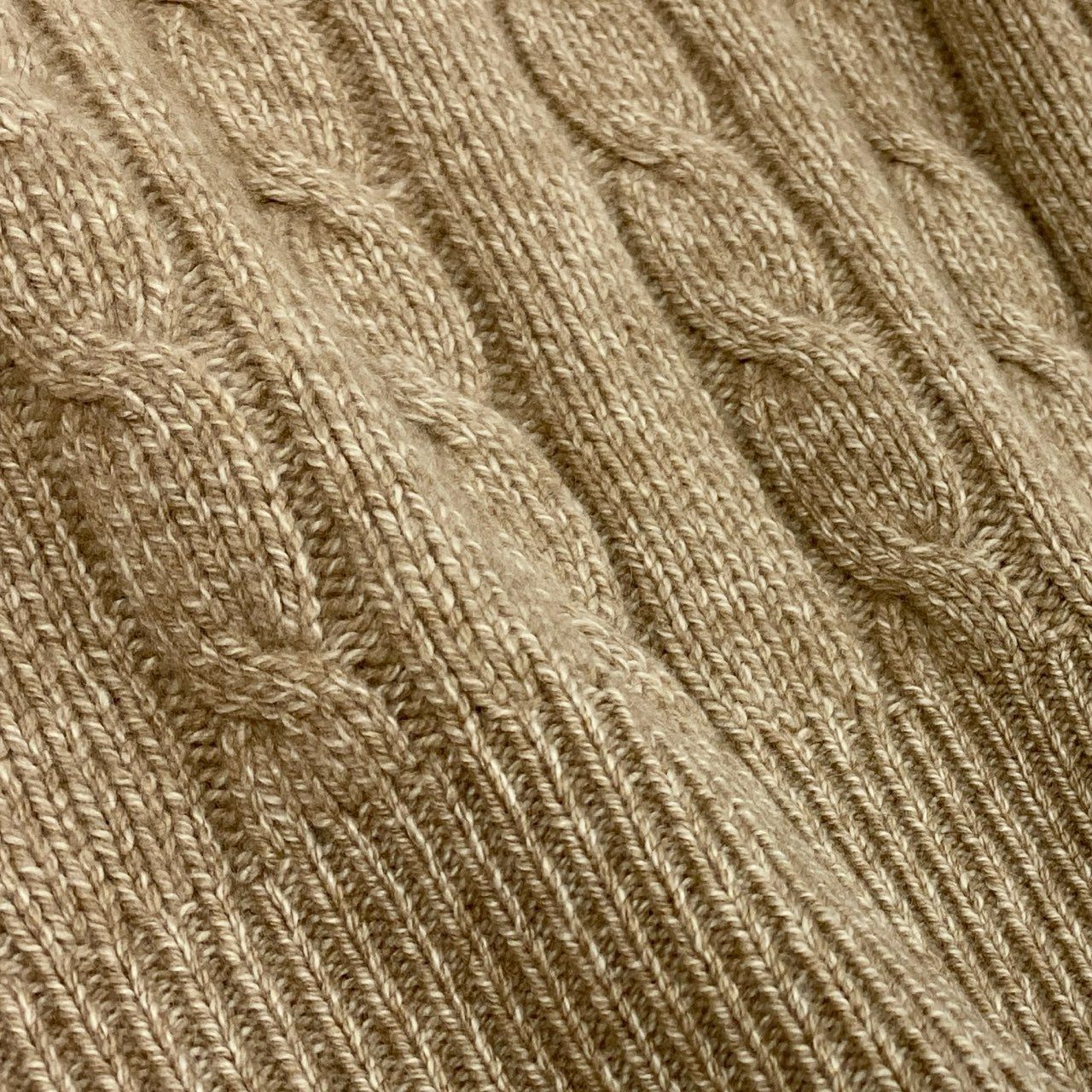 60b9 【美品】CHANEL シャネル 1996 カシミヤ スクールニット ロングスリーブニットセーター ココマーク PO8766W02335 42サイズ ベージュ レディース 女性用k02i