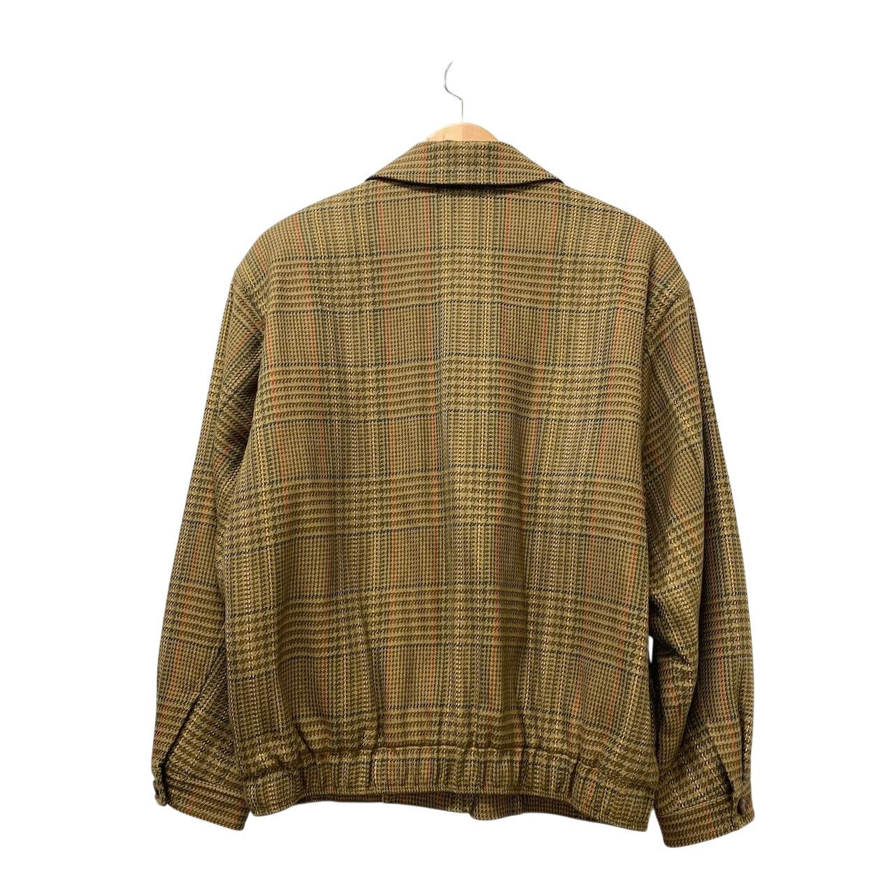 7f18 Burberrys バーバリーズ ウールジャケット ブルゾン チェック柄 11サイズ グリーン系 ウール100％ レディース 女性用u02t