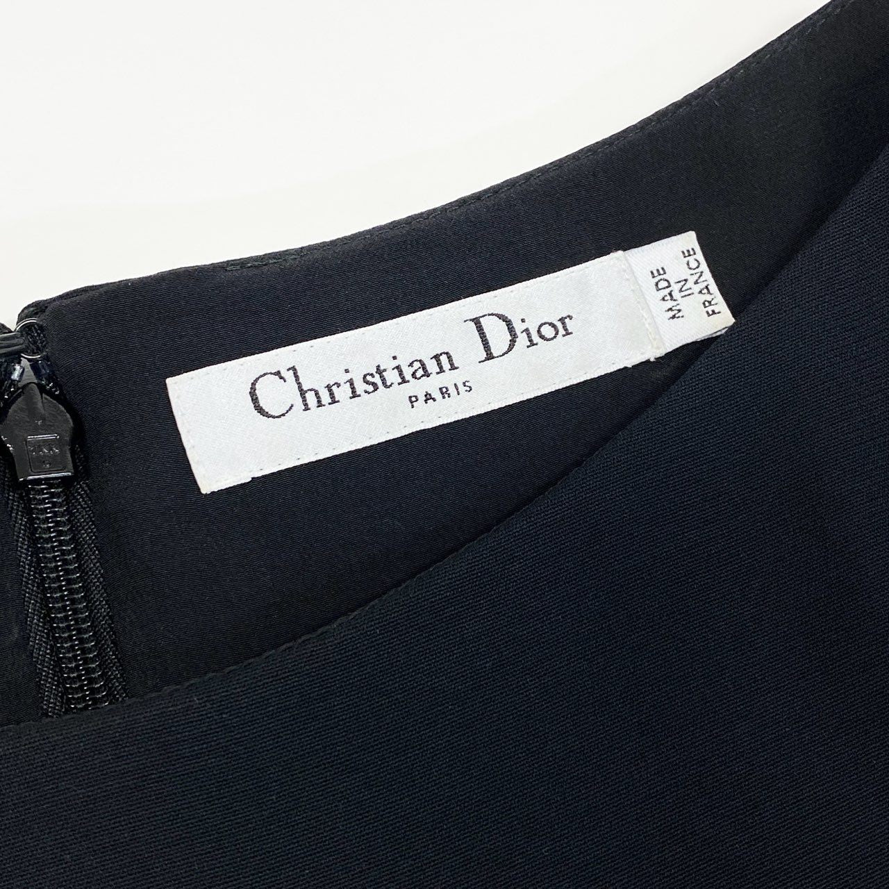 Ed6 Christian Dior クリスチャンディオール 2A21605E1170 ジャガード切替 ミディドレス ワンピース サイズ38 ネイビー/グレー レディースta1