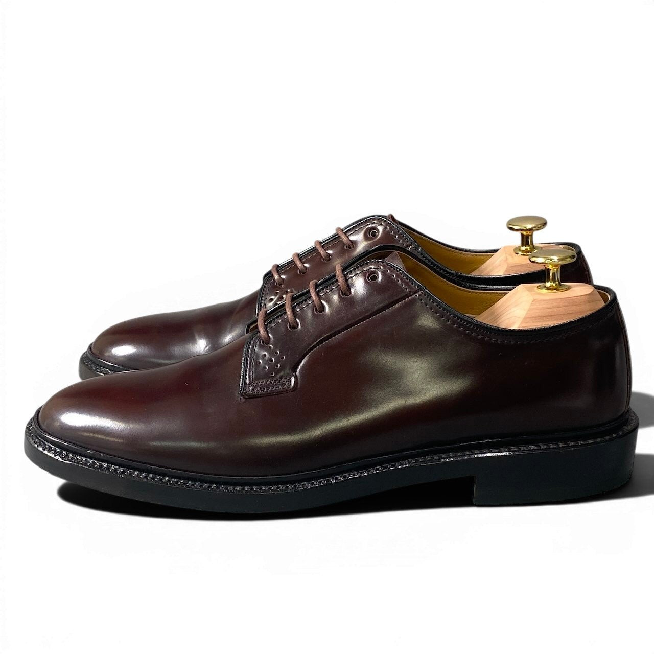 2g14 《美品》 REGAL リーガル Shell Cordovan コードバン ドレスシューズ サイズ26cm ブラウン レザー 革靴 シューツリー付t18r