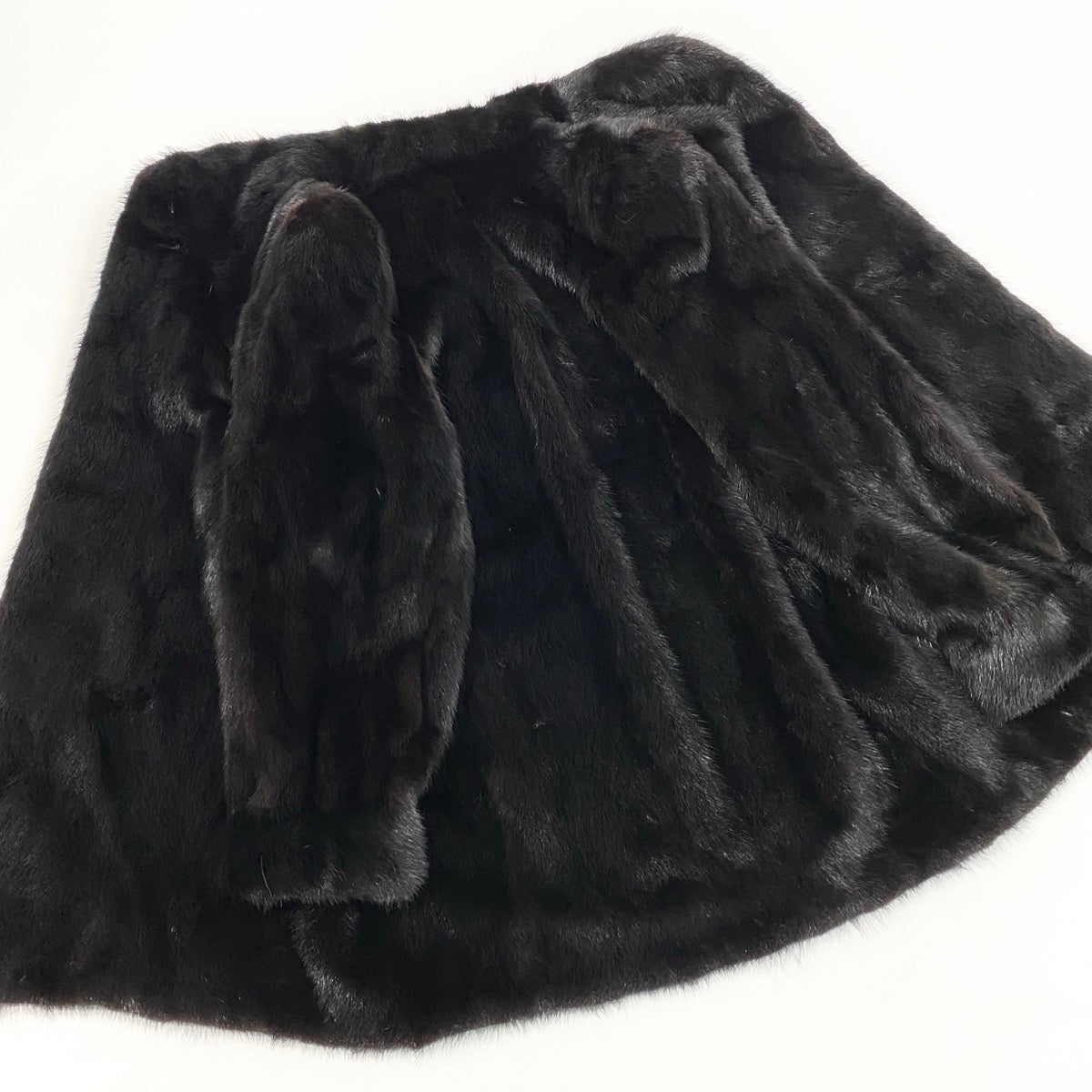 42g8 SAGA MINK ROYAL サガミンク ロイヤル 金サガ ダークミンク ロングコート サイズ11 ブラック 最高級本毛皮 Mink Fur Long Coatt18r