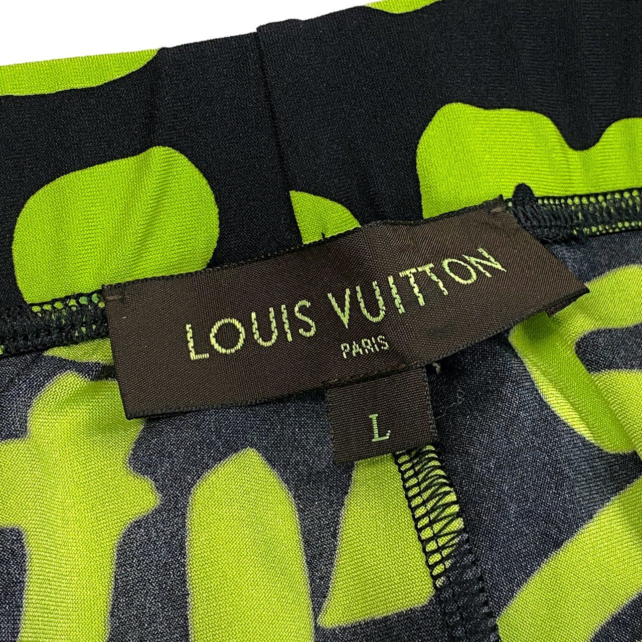 Id9 LOUIS VUITTON ルイヴィトン 2009 グラフィティ レギンス リラックスパンツ L ブラック グリーン メンズu02t