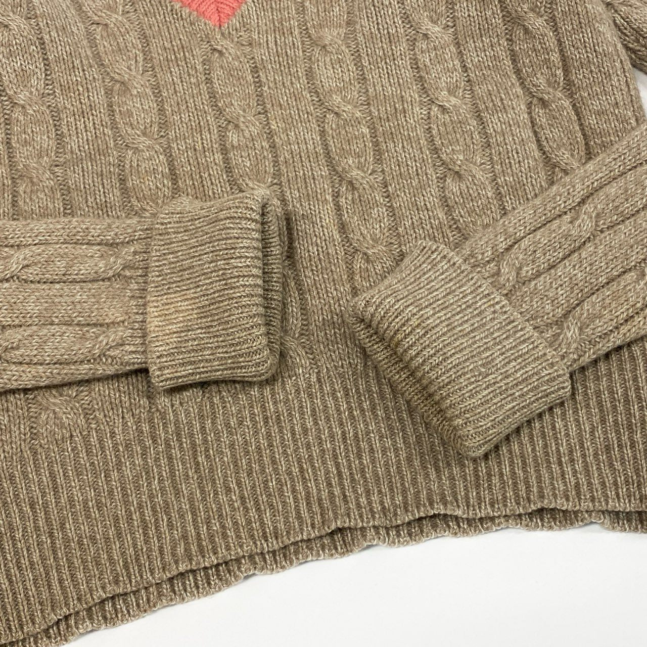 60b9 【美品】CHANEL シャネル 1996 カシミヤ スクールニット ロングスリーブニットセーター ココマーク PO8766W02335 42サイズ ベージュ レディース 女性用k02i