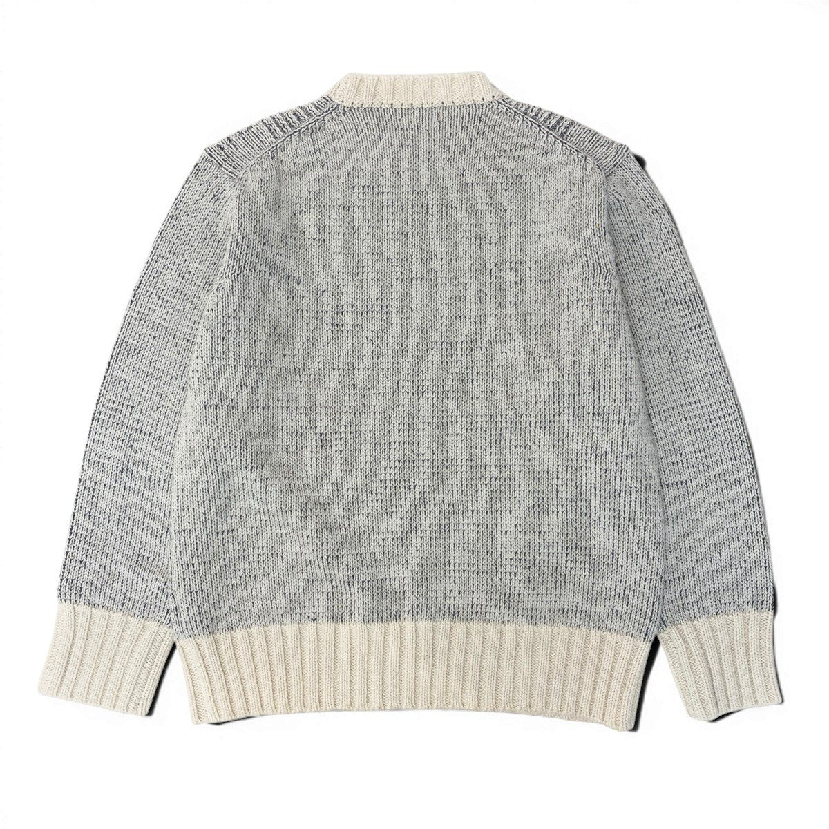 Af25 Y's Yohji Yamamoto ワイズ ヨウジヤマモト ロングスリーブニットセーター トップス 日本製 3サイズ グレー アイボリー ウール100％ メンズ 男性用o07t