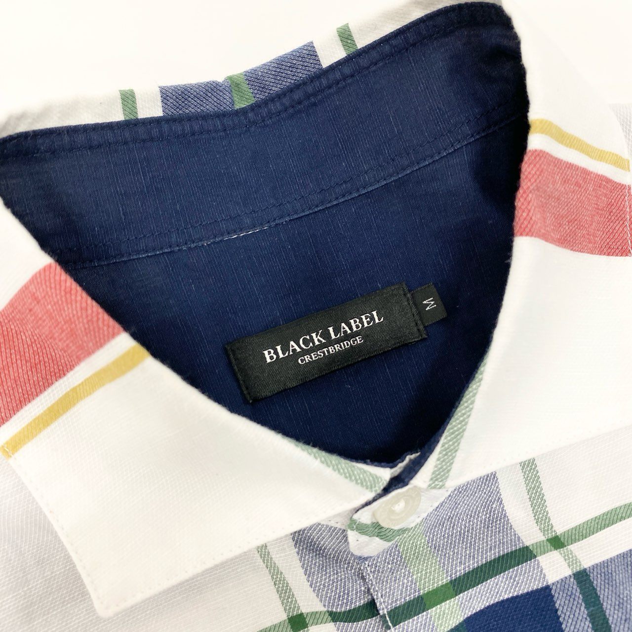 81j8  BLACK LABEL CRESTBRIDGE ブラックレーベル クレストブリッジ チェックシャツ 長袖シャツ 胸ポケット ワンポイント刺繍 51M15-114-02 Mサイズ マルチカラー メンズo07t
