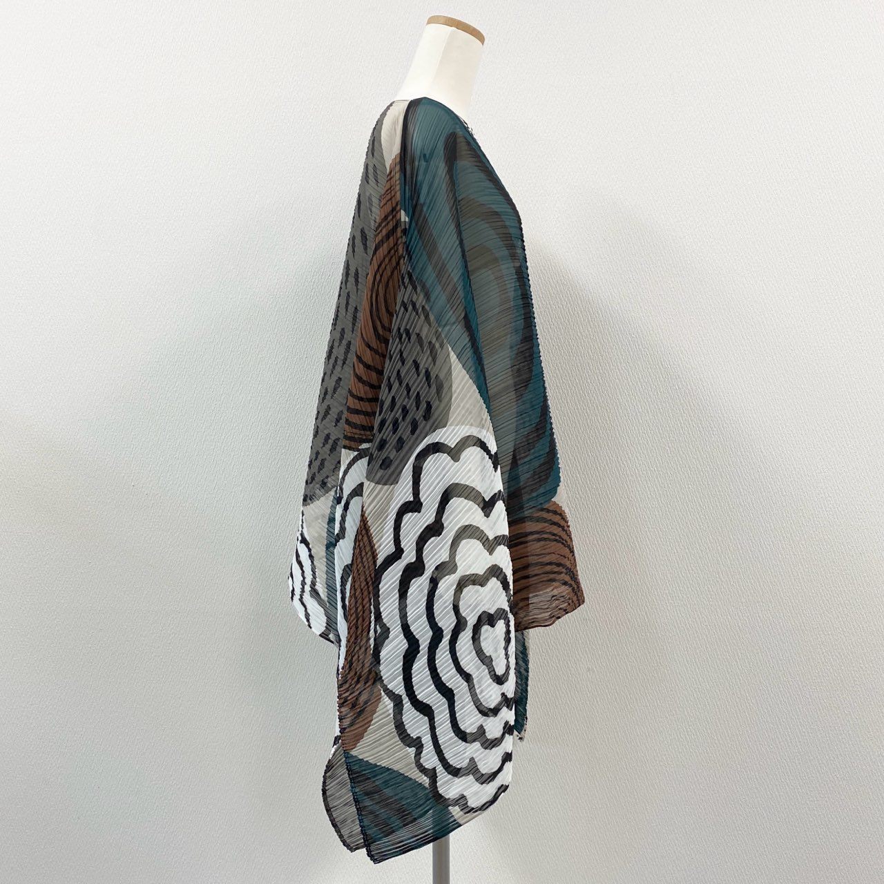 36a7 【美品】 PLEATS PLEASE プリーツプリーズ イッセイミヤケ ポンチョ 変形デザイン スカーフ プリーツ PP74-AD231 マルチカラー レディース 女性用k02i