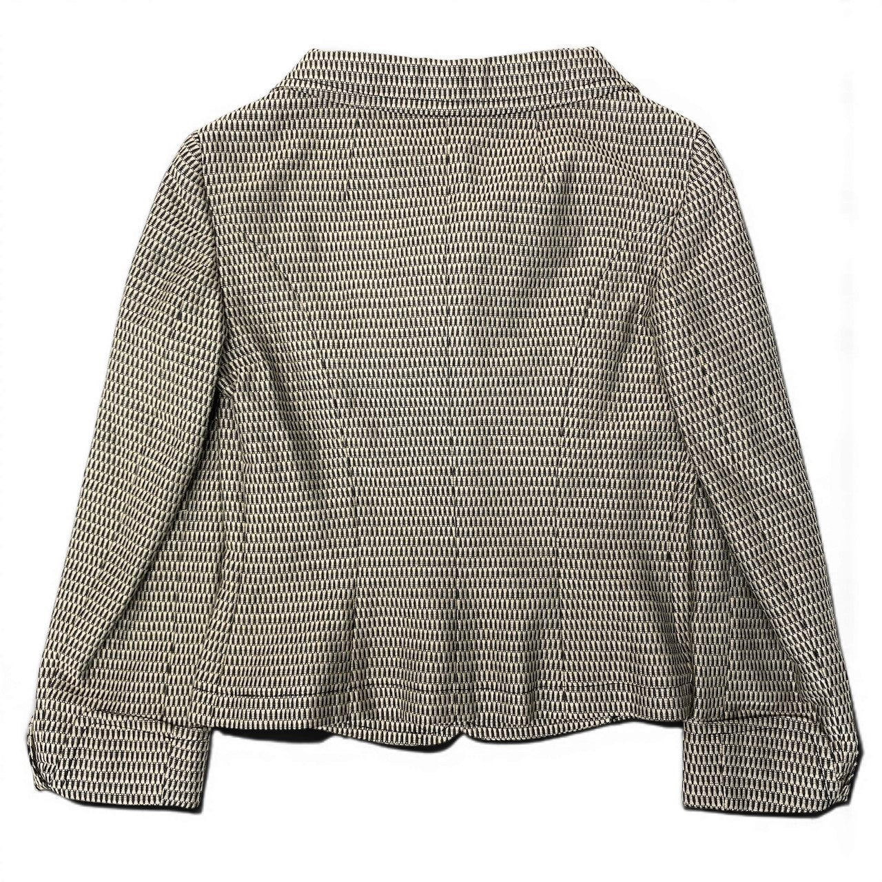 56e12【新品保管品】Max Mara マックスマーラ 総柄ジャケット アウター 50410697 38サイズ ベージュ ブラック レディース 女性用t18r