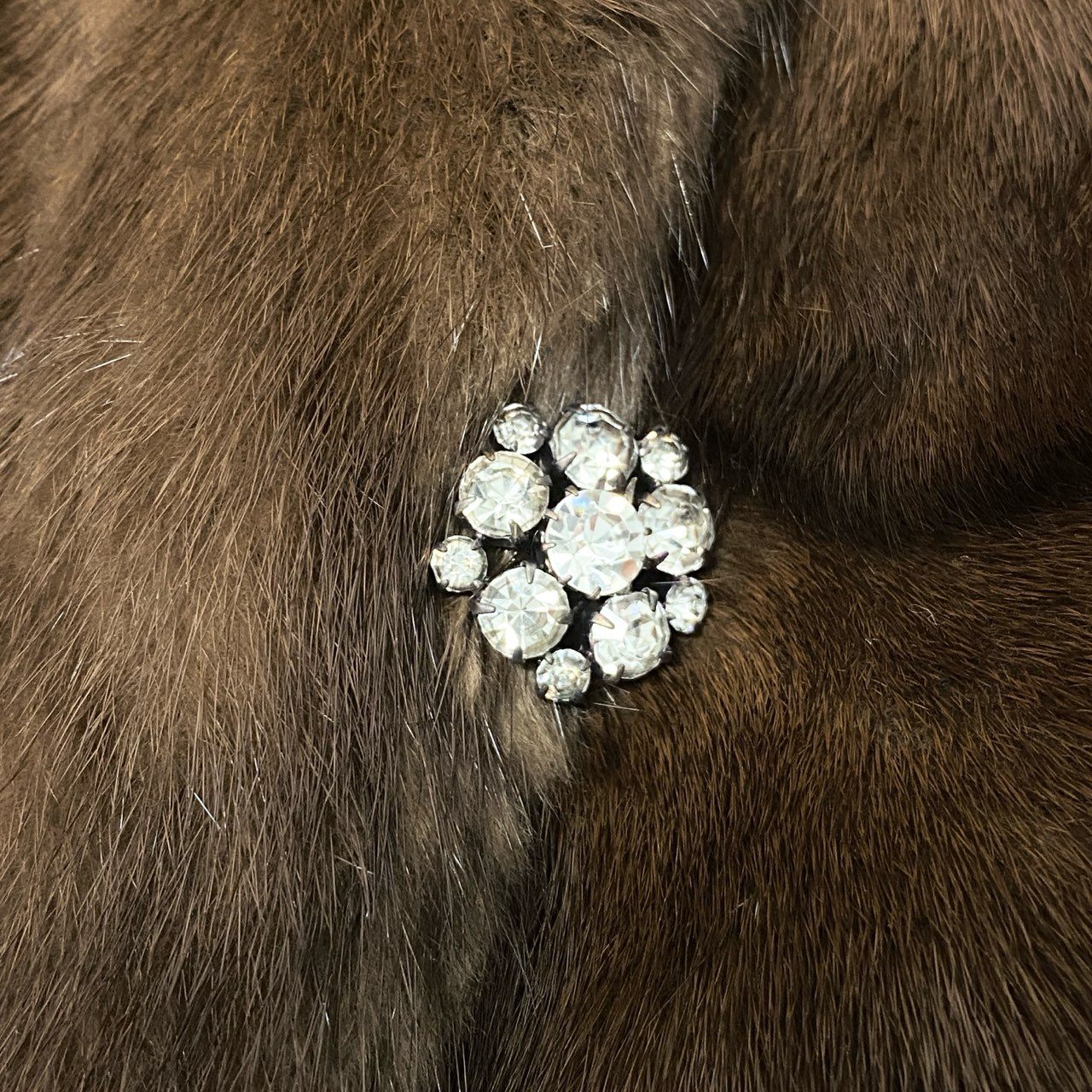 20c14 BIRGER CHRISTENSEN バーガークリステンセン デミバフミンク ミンクベスト 毛皮 装飾ボタン ブラウン ミンクファー レディースu02t