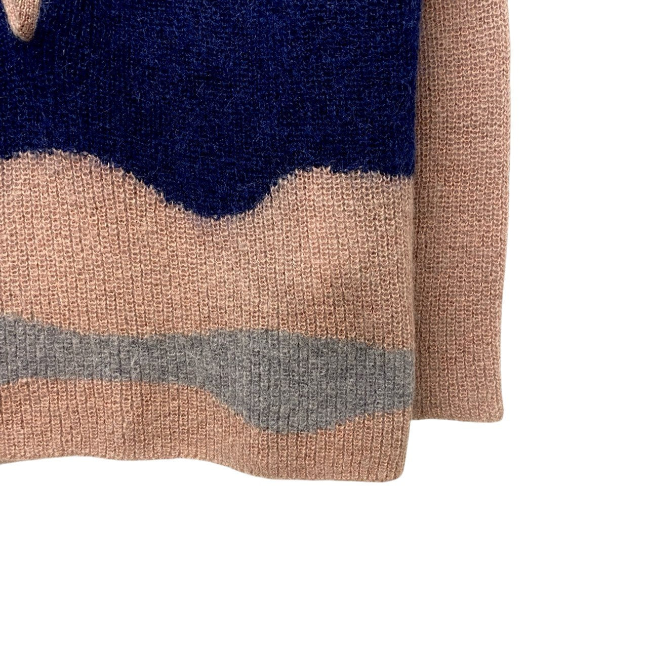 24c16 【美品】soduk スドーク 21AW drawing knit ドローイングニット ニットセーター ボーダー 0421030504 ブラウン レディース 女性用o07t