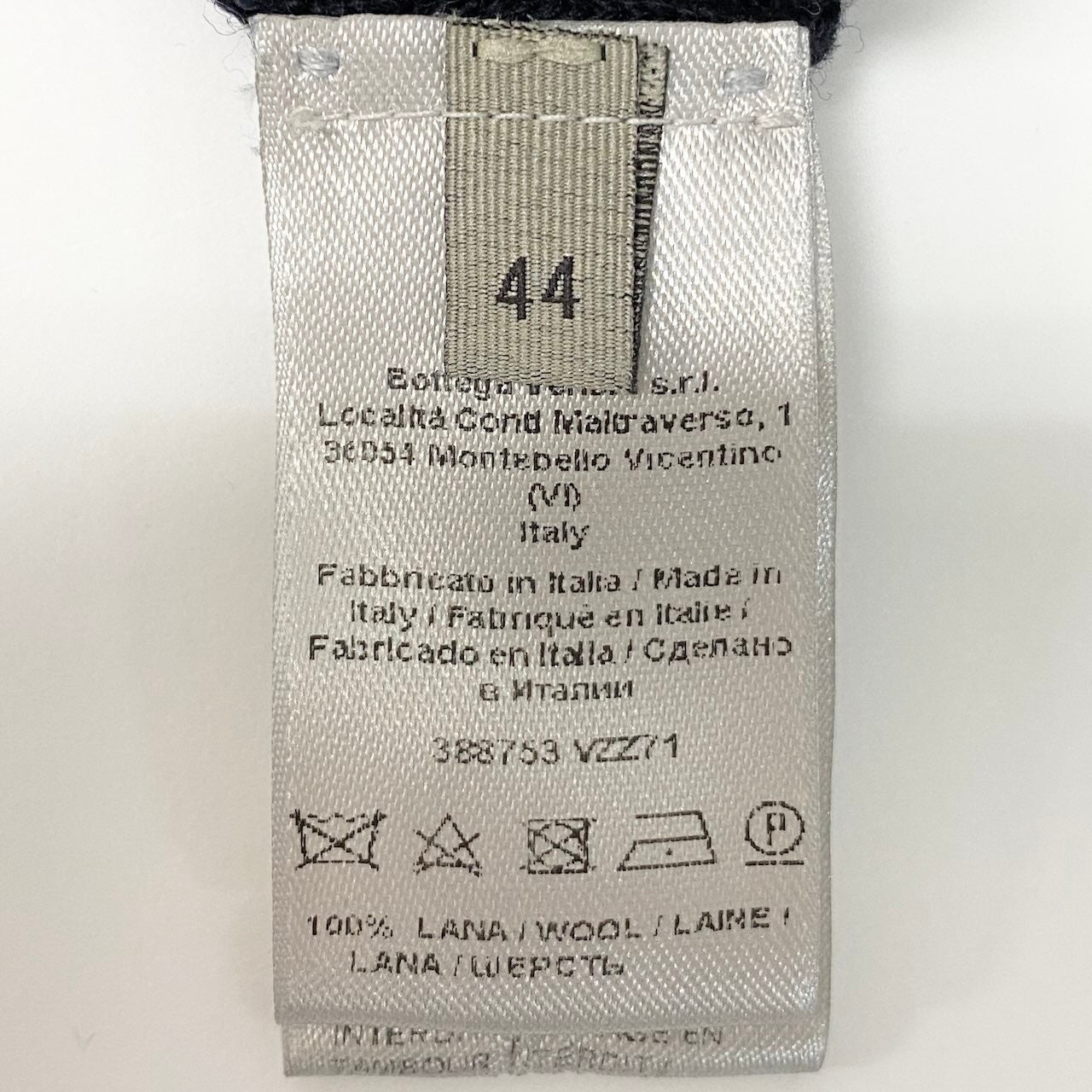 57c10 BOTTEGA VENETA ボッテガヴェネタ クルーネック ニットカーディガン トップス 44 ブラック ウール レディースu02t