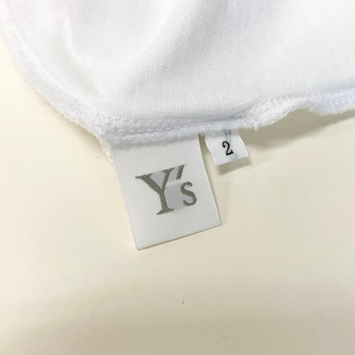 Ah1 Y's 変形コットンTシャツ カットソー 日本製 2サイズ ホワイト コットン100％ レディース 女性用ta2