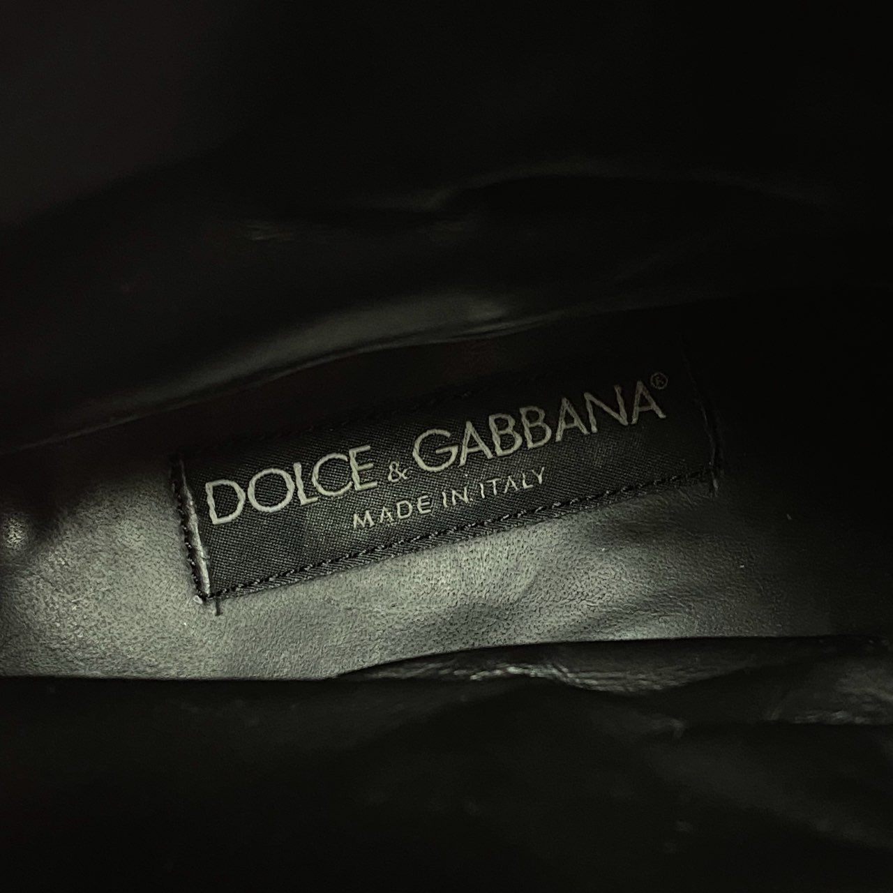 1a5 DOLCE&GABBANA ドルチェアンドガッバーナ レザーブーツ ミドル 7 1/2 ブラック Leather イタリア製 シューズ D&G ドルガバ