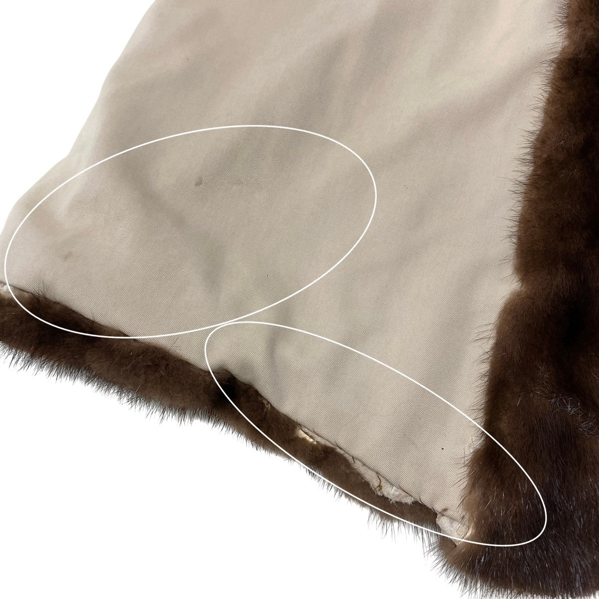 59h18 デミバフミンク 超ロングコート 丈115cm F ブラウン 本毛皮 リバーシブル Mink Fur Long Coatt18r