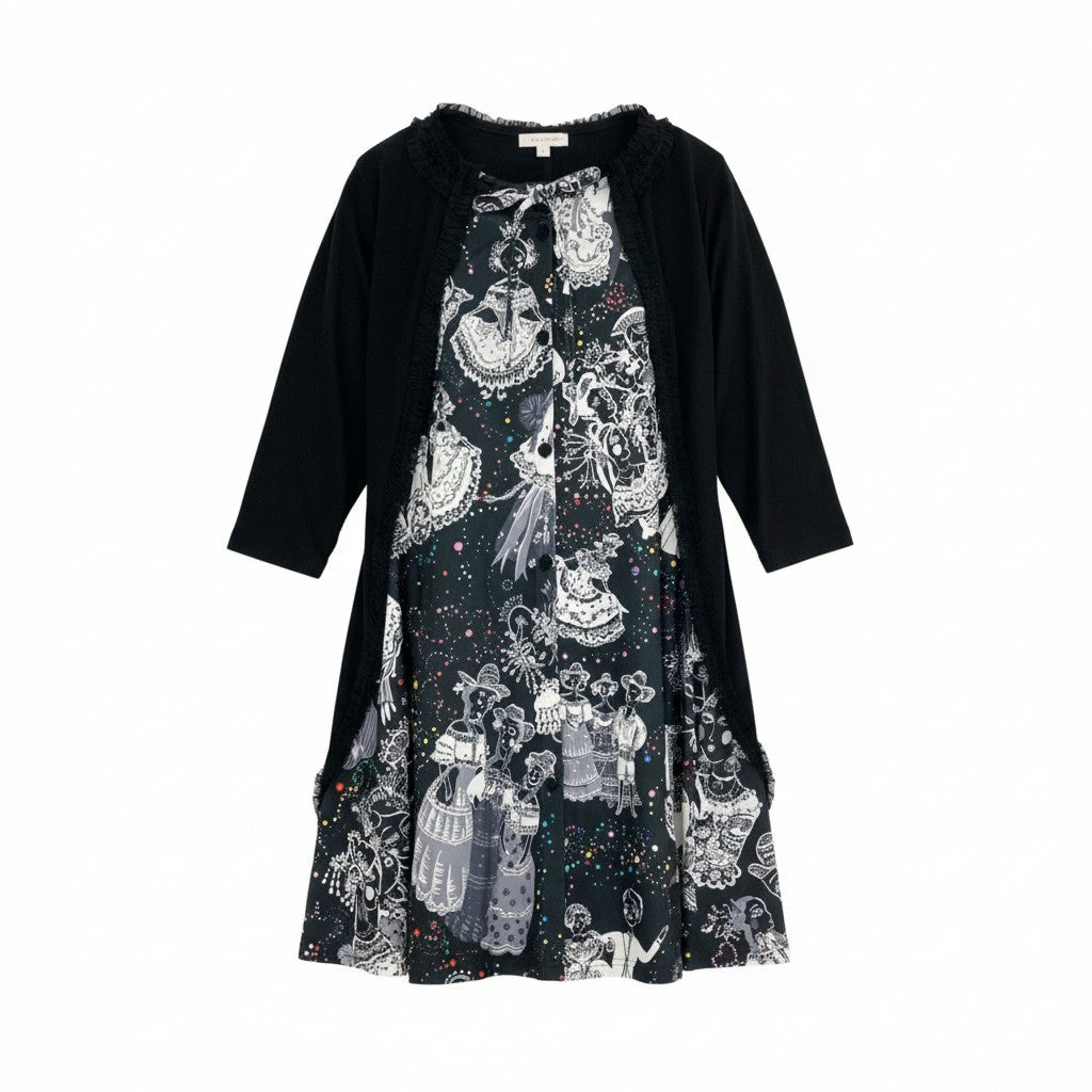 トクコプルミエヴォル　チュニックワンピース　アニマル花柄　プリント　サイズ9 トクコ プルミエ ヴォル TOKUKO 1er Vol チュニックワンピース TOKUKO