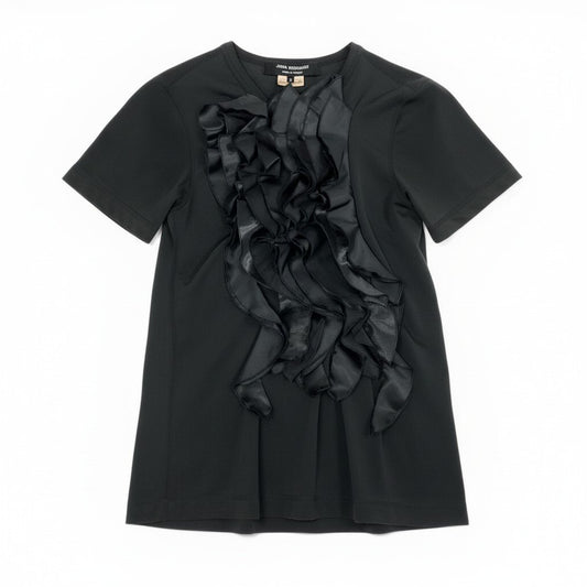 Ad7 JUNYA WATANABE COMME des GARCONS コムデギャルソン AD2006 フリルデザイン Tシャツ サイズS ブラック レディース トップスta1