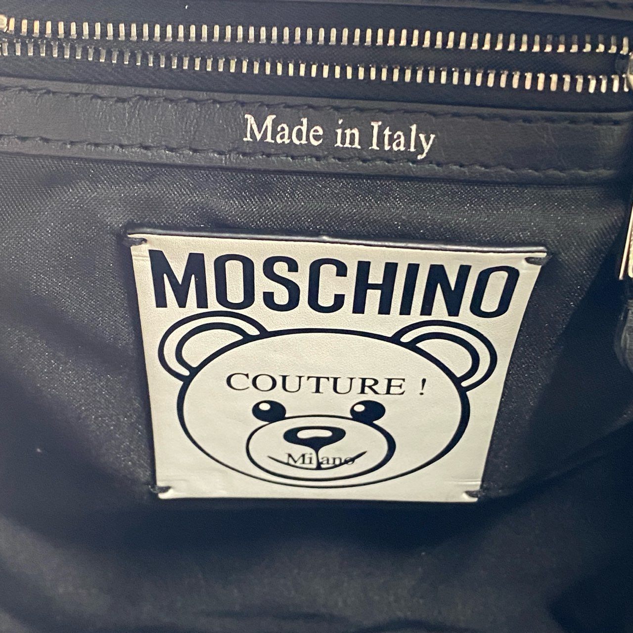 Af12 MOSCHINO COUTURE モスキーノ クチュール UFO Teddy Bear テディベア リュック ブラック バック 宇宙