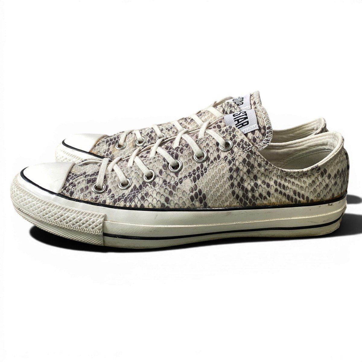 1g8 CONVERSE コンバース WACKO MARIA ワコマリア ALL STAR パイソン柄 ローカットスニーカー  1CL624 25.5cm グレー系 キャンバス生地 メンズ 男性用o07t