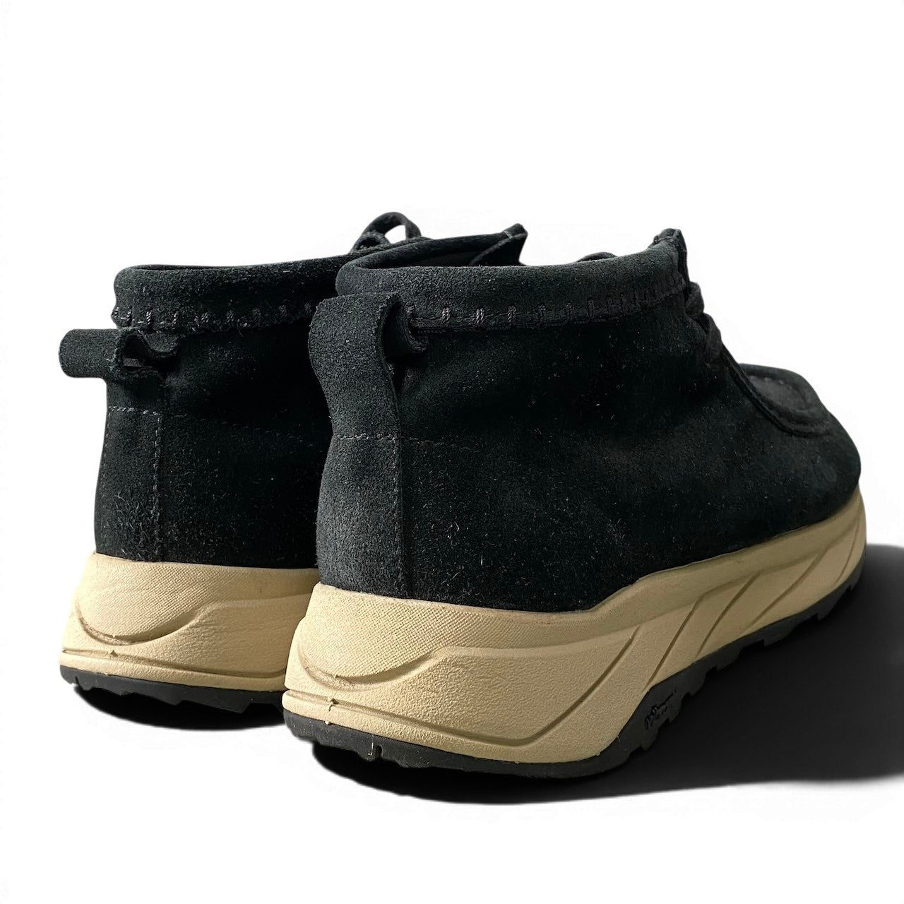 4e21 CLARKS クラークス ワラビーエデン スエードレザーブーツ モカシン ハイカットシューズ メンズ 男性用  11-32-0365-100-19-20 7 1/2 ブラック 箱付きo07t