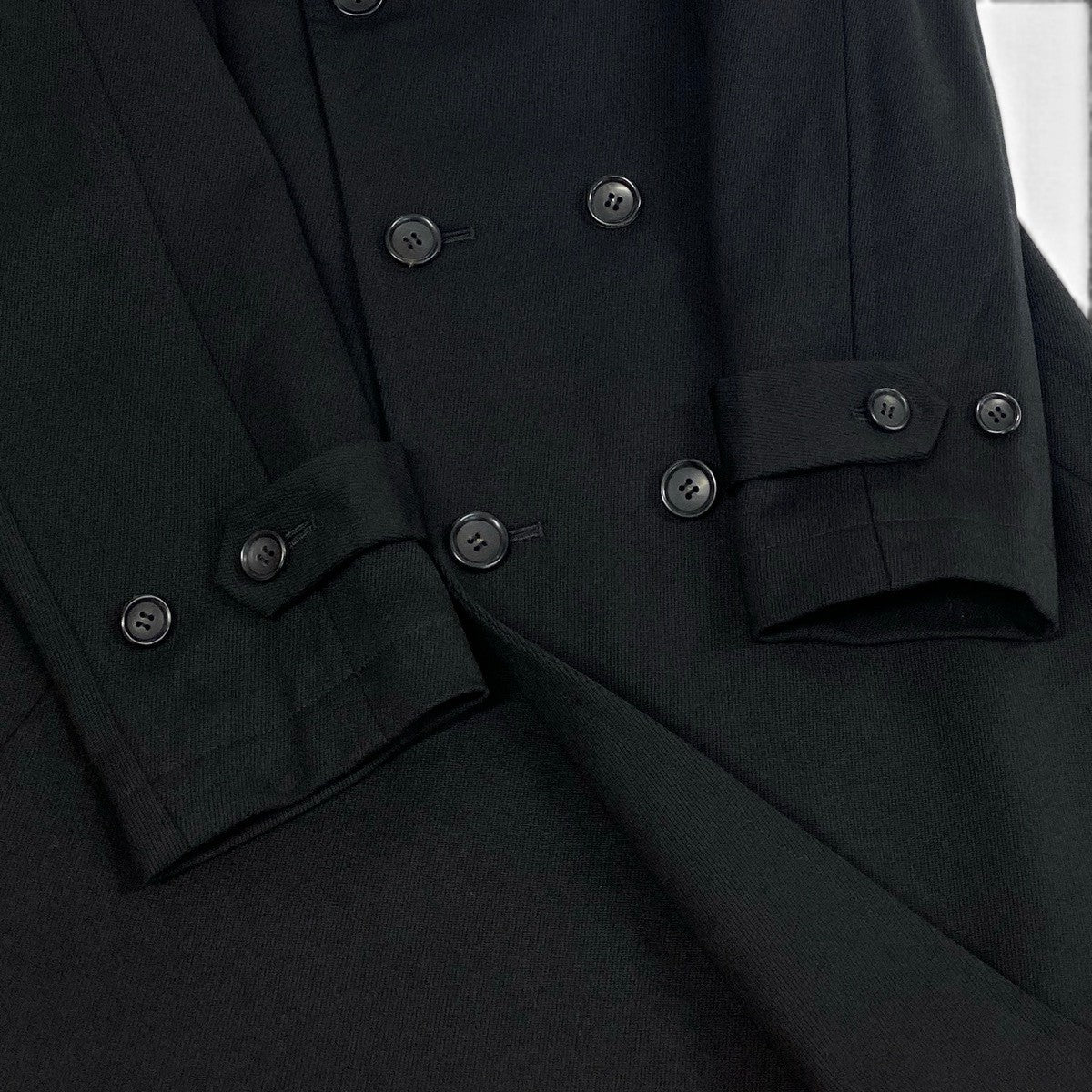 Ef27 COMME des GARCONS トレンチコート アウター AD2010 日本製 XSサイズ ブラック ウール100％ レディース 女性用u02t