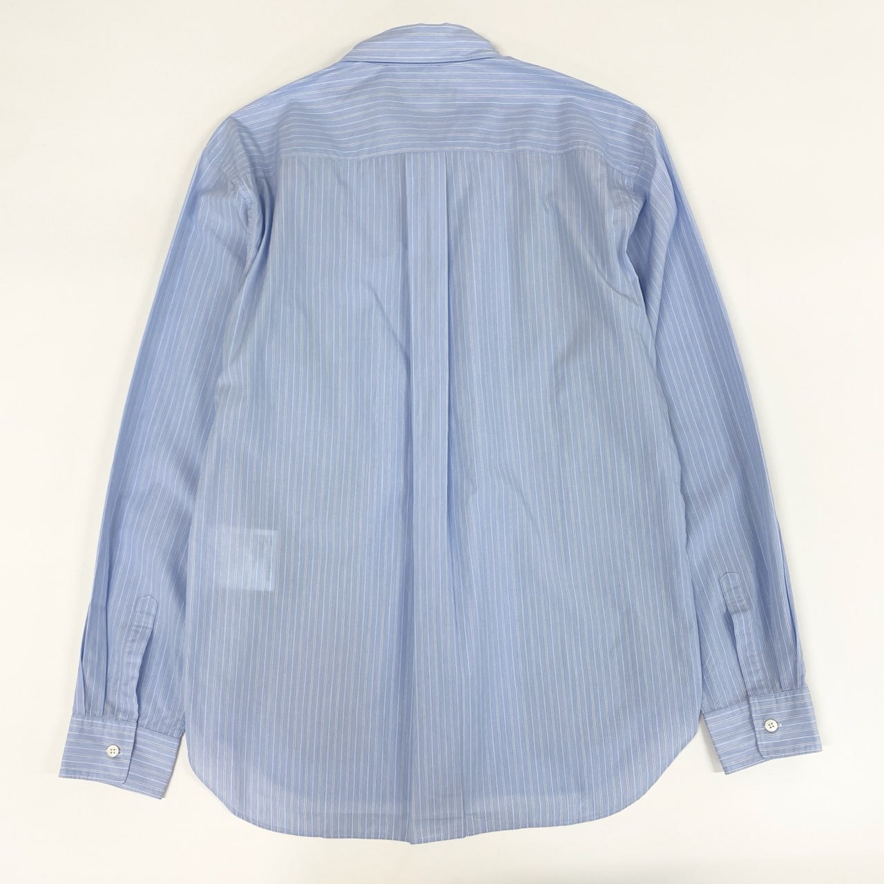 54g10 《美品》 COMME des GARCONS HOMME DEUX コムデギャルソン オムドゥ 切替ストライプシャツ M ブルー 日本製 紳士服