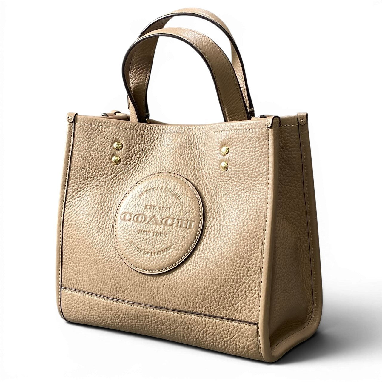 f11《極美品》 COACH コーチ デンプシー 2Way トートバッグ Dempsey 2-Way Shoulder Bag L2240 / C5268 ベージュt18r