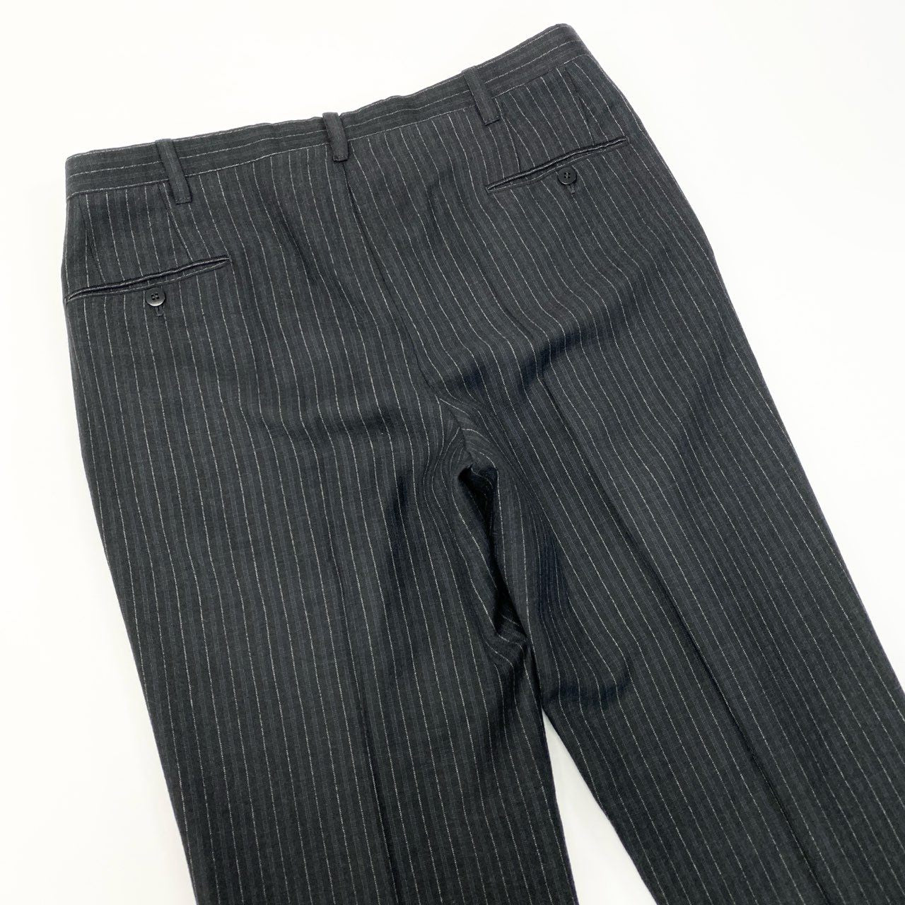 51Ⅼ2 Cesare Attolini チェザーレアットリーニ シングルスーツ セットアップ ストライプスーツ タイユアタイ 50 7R グレー系 ウール メンズ tie your tieu02t