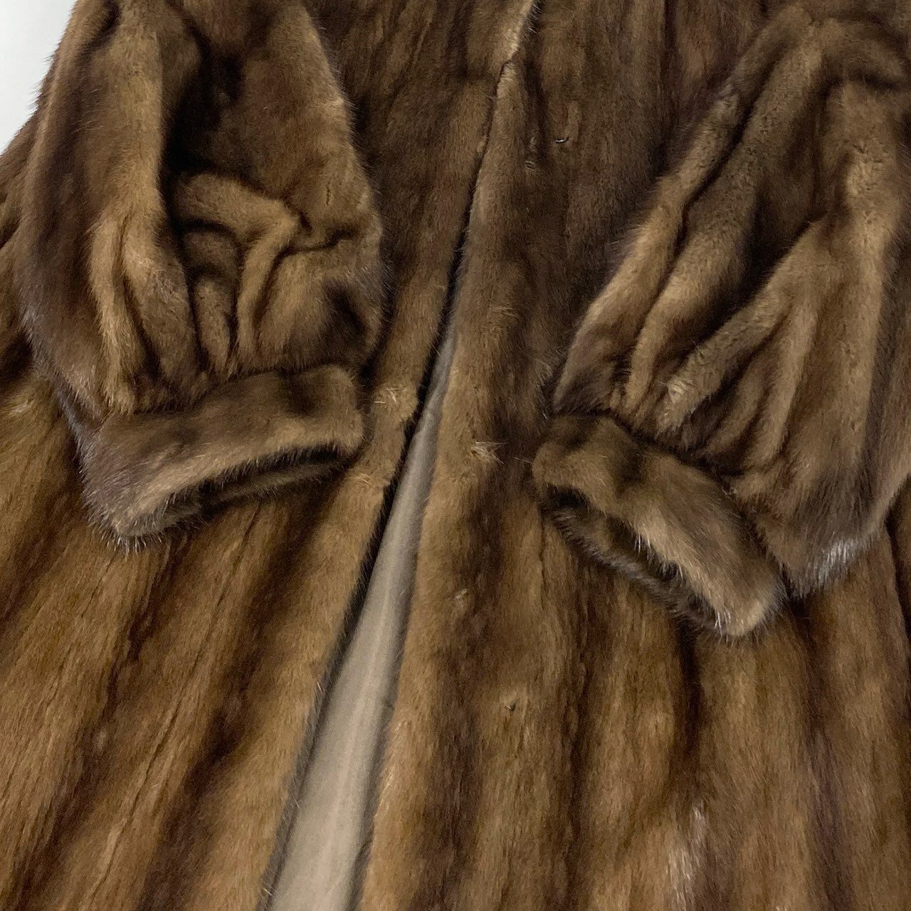 16a21 銀サガ デミバフミンク 丈約110cm 超ロングコート サイズ11 茶系 最高級本毛皮 Mink Fur Super Long Coatt18r