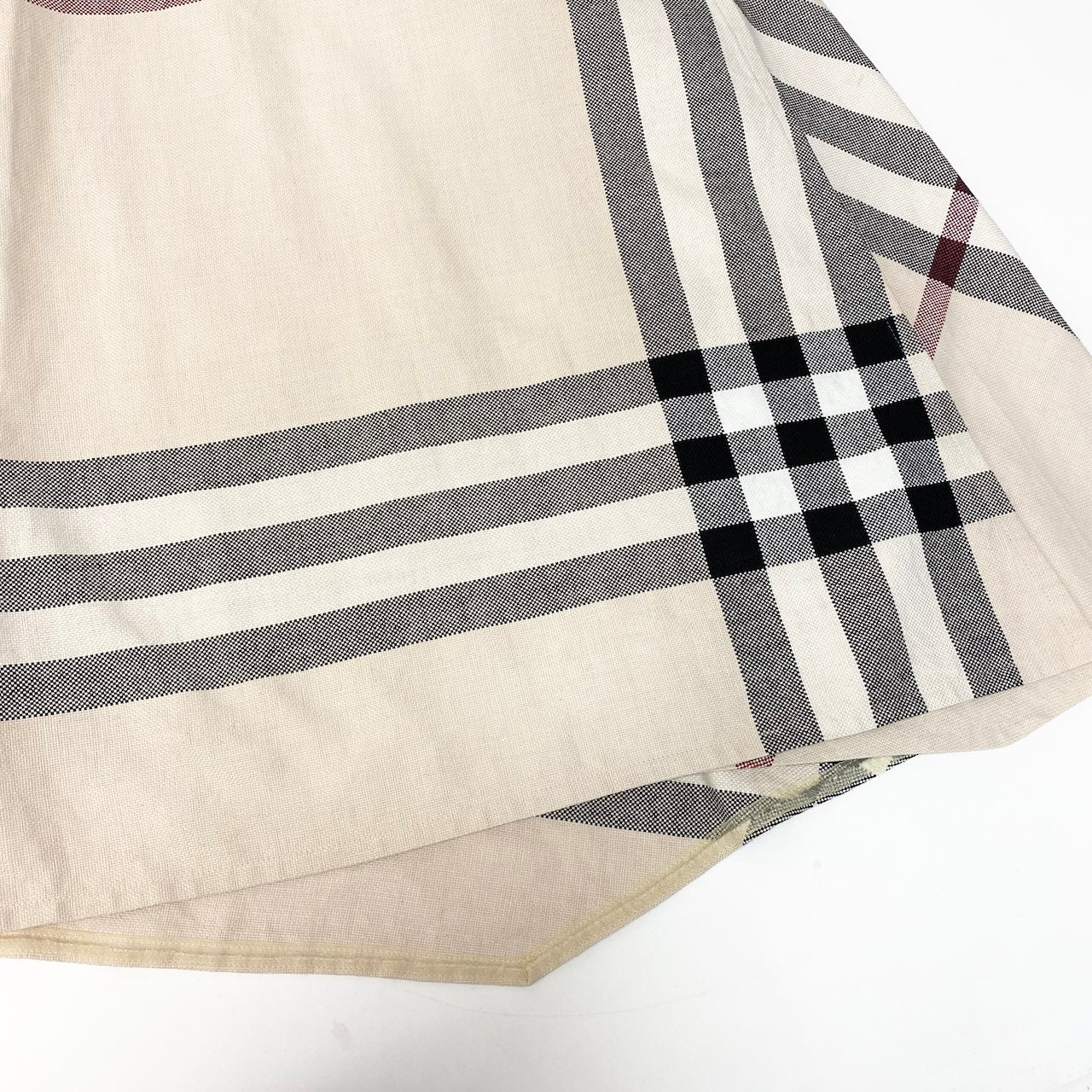 Ic30  BURBERRY LONDON バーバリー ラップスカート 巻きスカート ミモレ丈 チェック柄 サイズ38 ライトベージュ コットン100％ レディース 女性服u02t