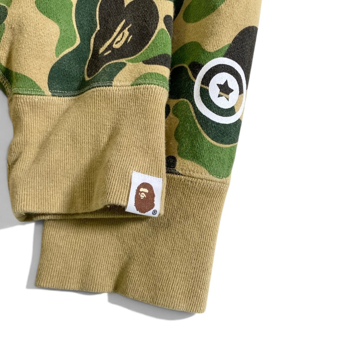74j23 A BATHING APE アベイシング エイプ CAMO SHARK FULL ZIP カモフラ シャークパーカー M グリーン 迷彩柄t18r