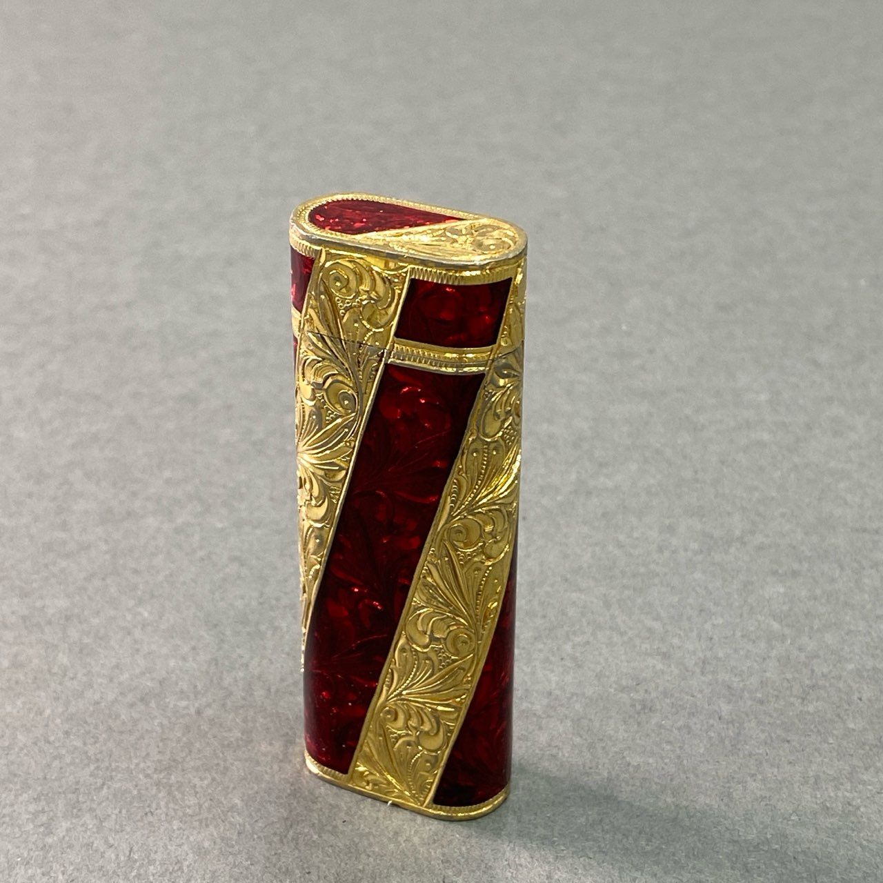 g9 Cartier カルティエ Roy King ロイキング ライター 喫煙具 ローラーガスライター 装飾  レッド ゴールド k18刻印