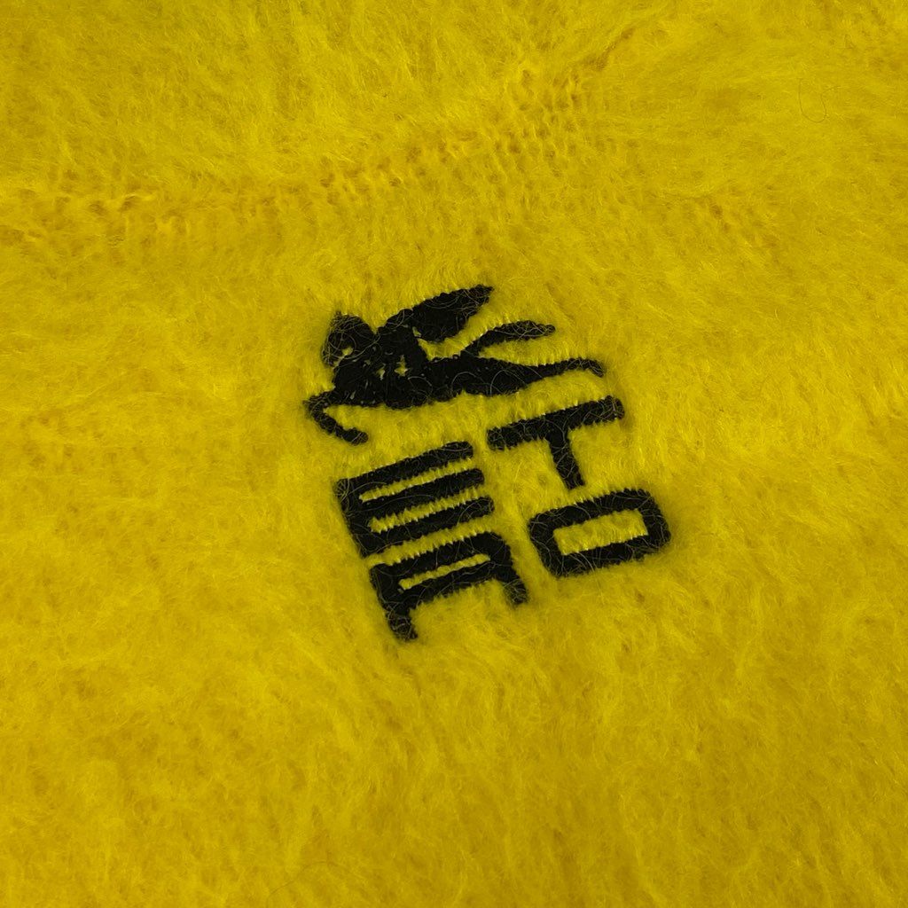 7L22 ETRO エトロ CUBEロゴ ハイネックセーター 22~23AW モヘア ニットセーター 40サイズ イエロー レディースk02i