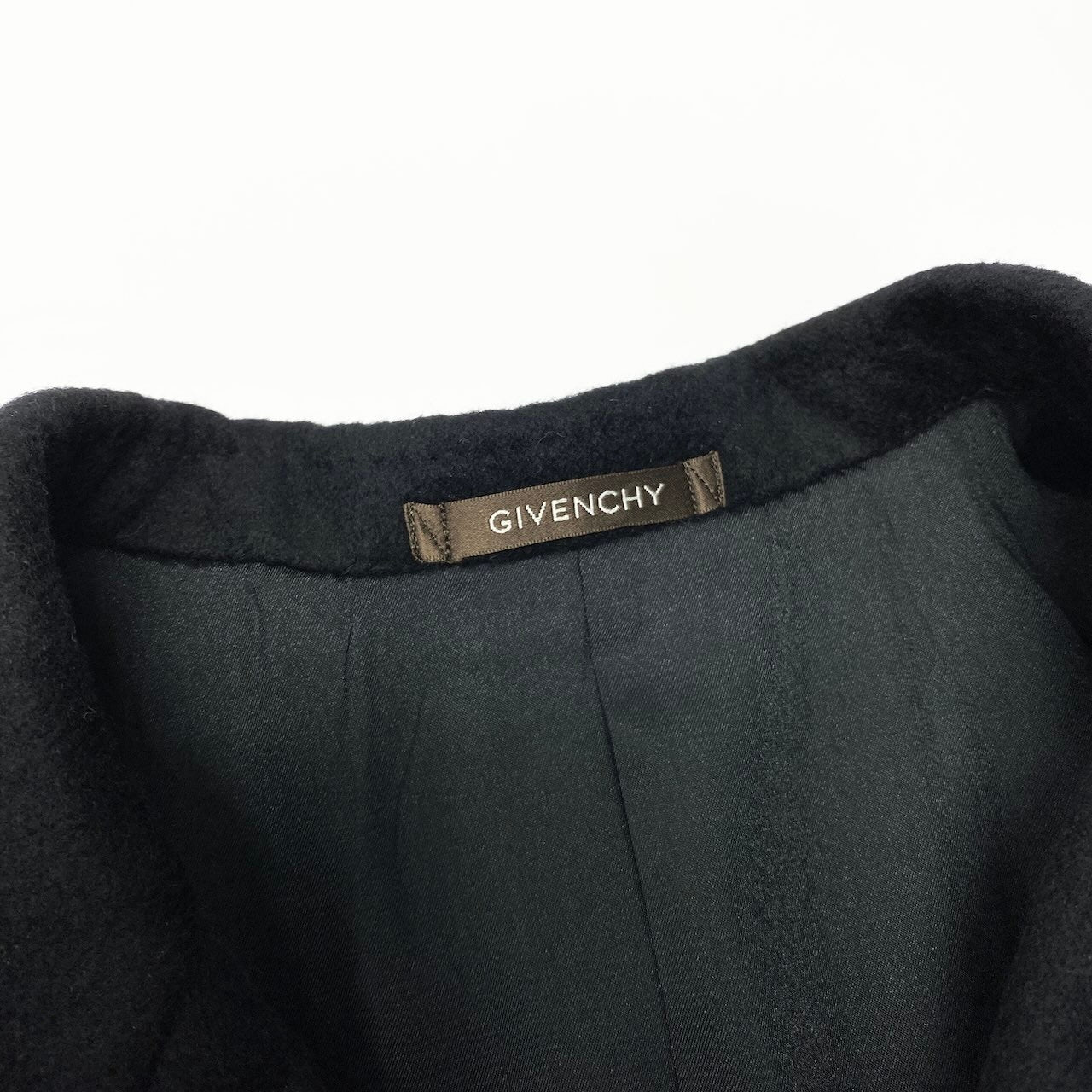 20c24 GIVENCHY ジバンシー ピーコート ロングコート カシミヤコート アウター ブラック カシミヤ100％ メンズ 男性用o07t