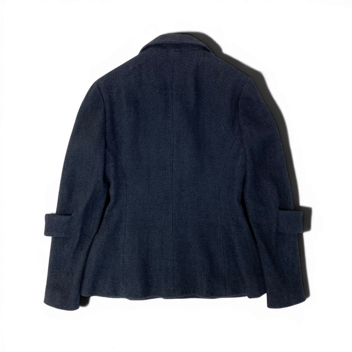 Af25 Yohji Yamamoto femme ヨウジヤマモト スナップボタン 中綿ジャケット ウールシルクブレンド FE-J05-149 ブラック レディースo07t