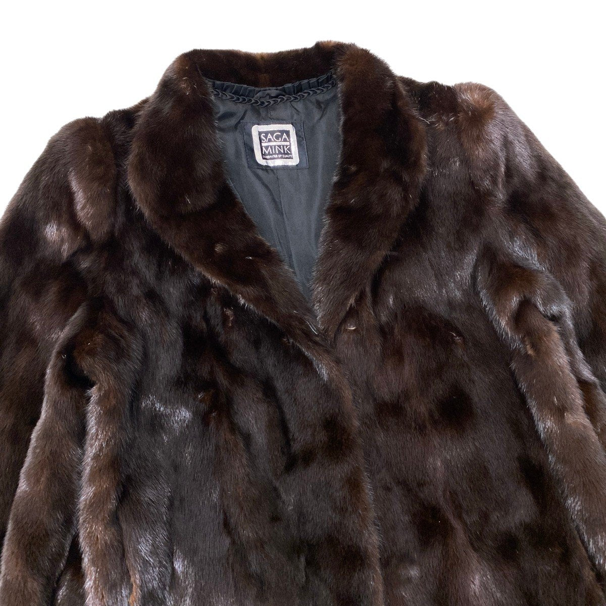 93h9 SAGA MINK サガミンク マホガニーミンク ファーコート サイズ11 ブラウン 最高級本毛皮 Mink Fur Coat Brownt18r