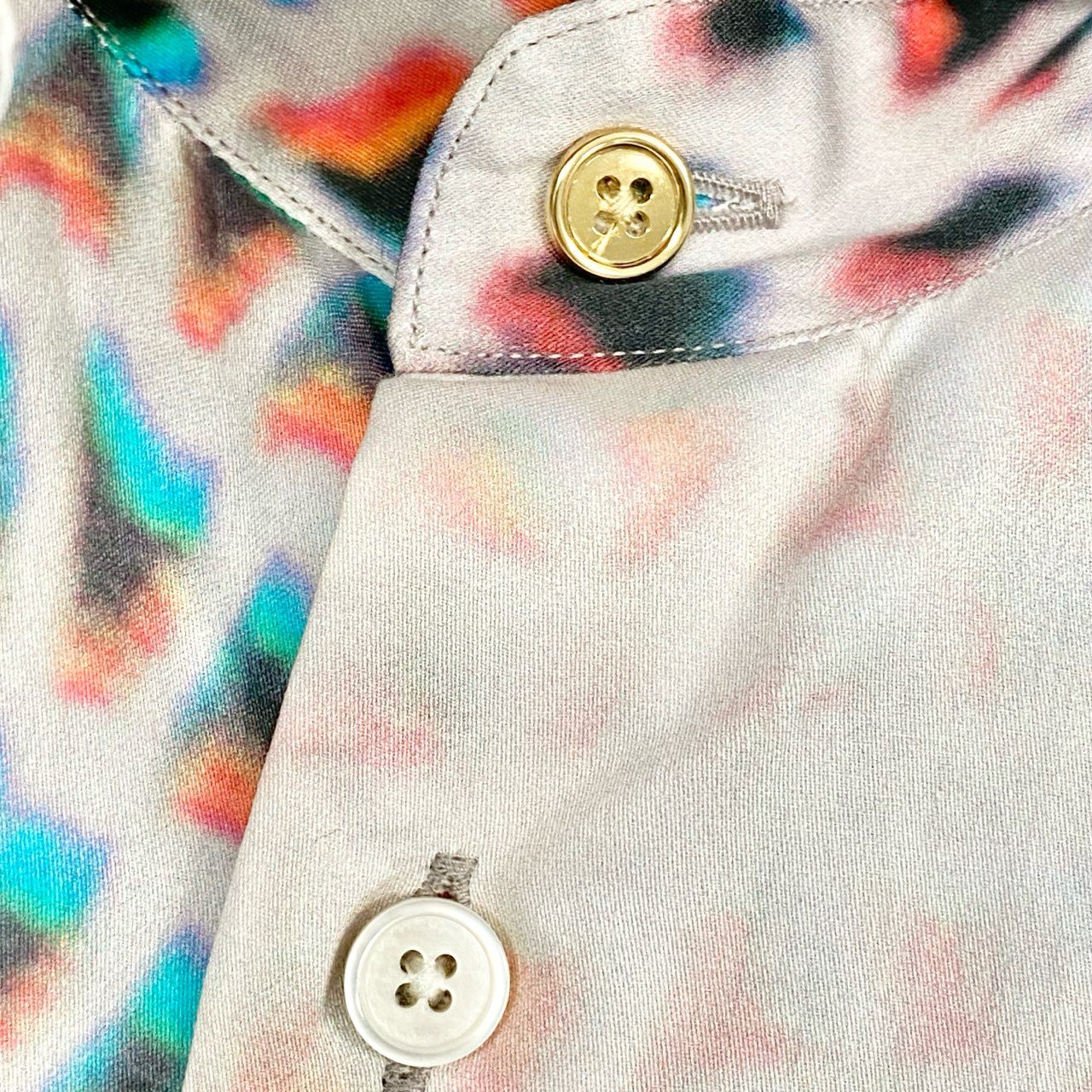 78b26 【美品】Paul Smith ポールスミス ロングスリーブ柄シャツ コットンシャツ 総柄 PM-CR-89994 Mサイズ マルチカラー コットン100％ メンズ 男性用u02t