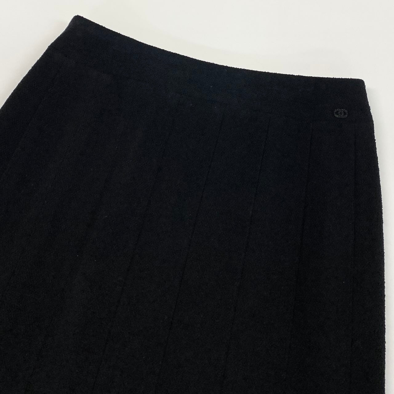 e11 CHANEL 2003FW ツイードタイトスカート ココマーク P21568V12438 94305 38サイズ ブラック レディース 女性用k02i