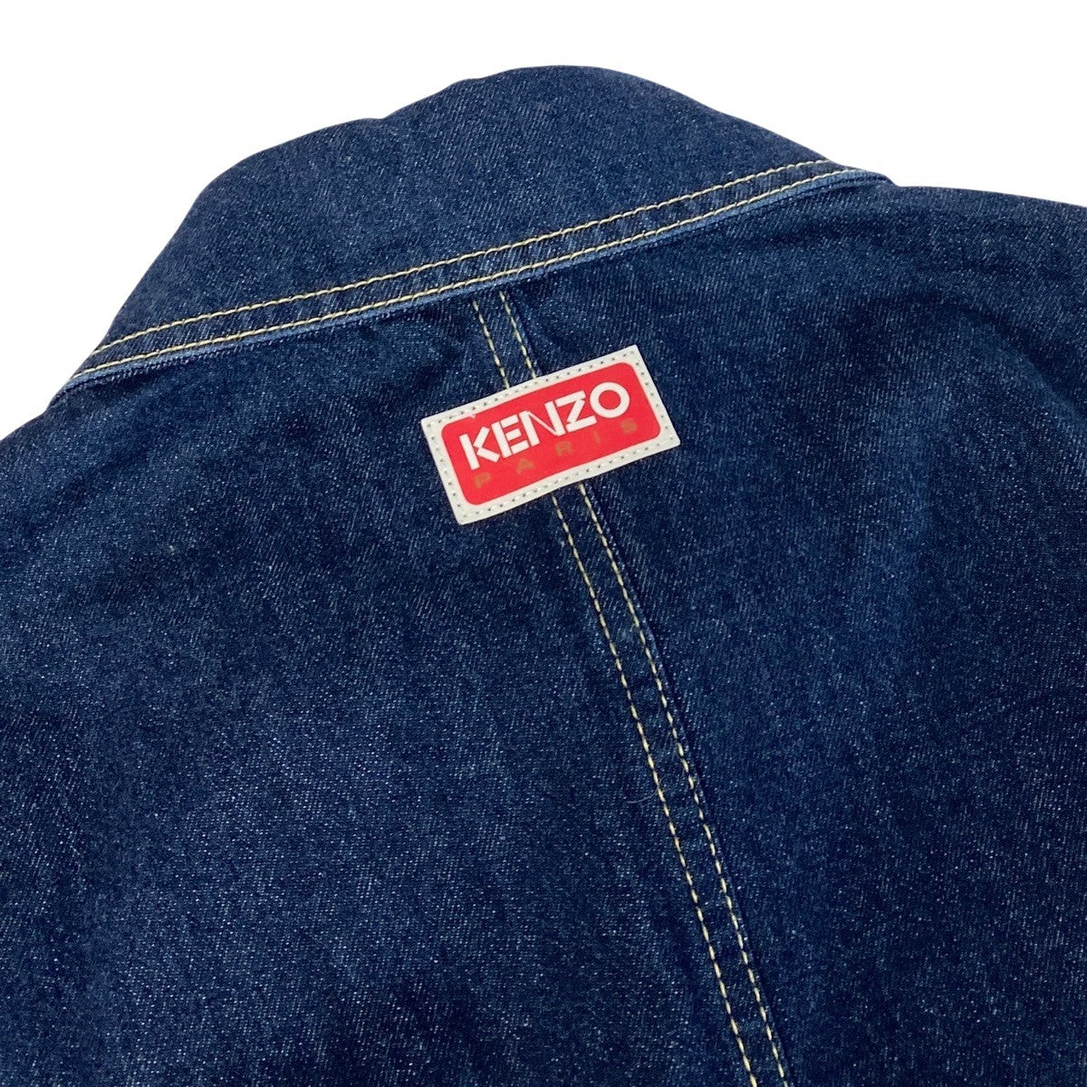 j26 【新品未使用】KENZO ターゲット デニムワークジャケット 刺繍 XSサイズ インディゴ コットン100％ メンズ 男性用k02i