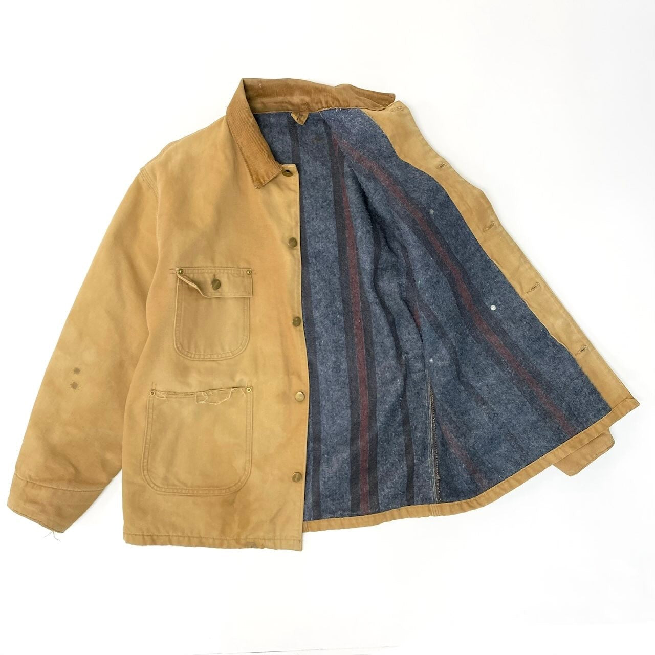 5d10 Carhartt カーハート ミシガンチョアコート ダックジャケット サイズL～XL相当 茶系 Vintage ヴィンテージt18r