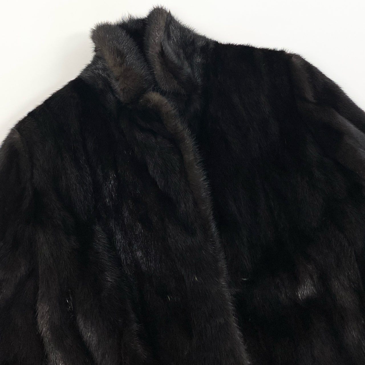 84b3 SAGA MINK サガミンク 金サガ ダークミンク ロングコート サイズ9 ブラックブラウン 最高級本毛皮 Mink Fur Long Coatt18r