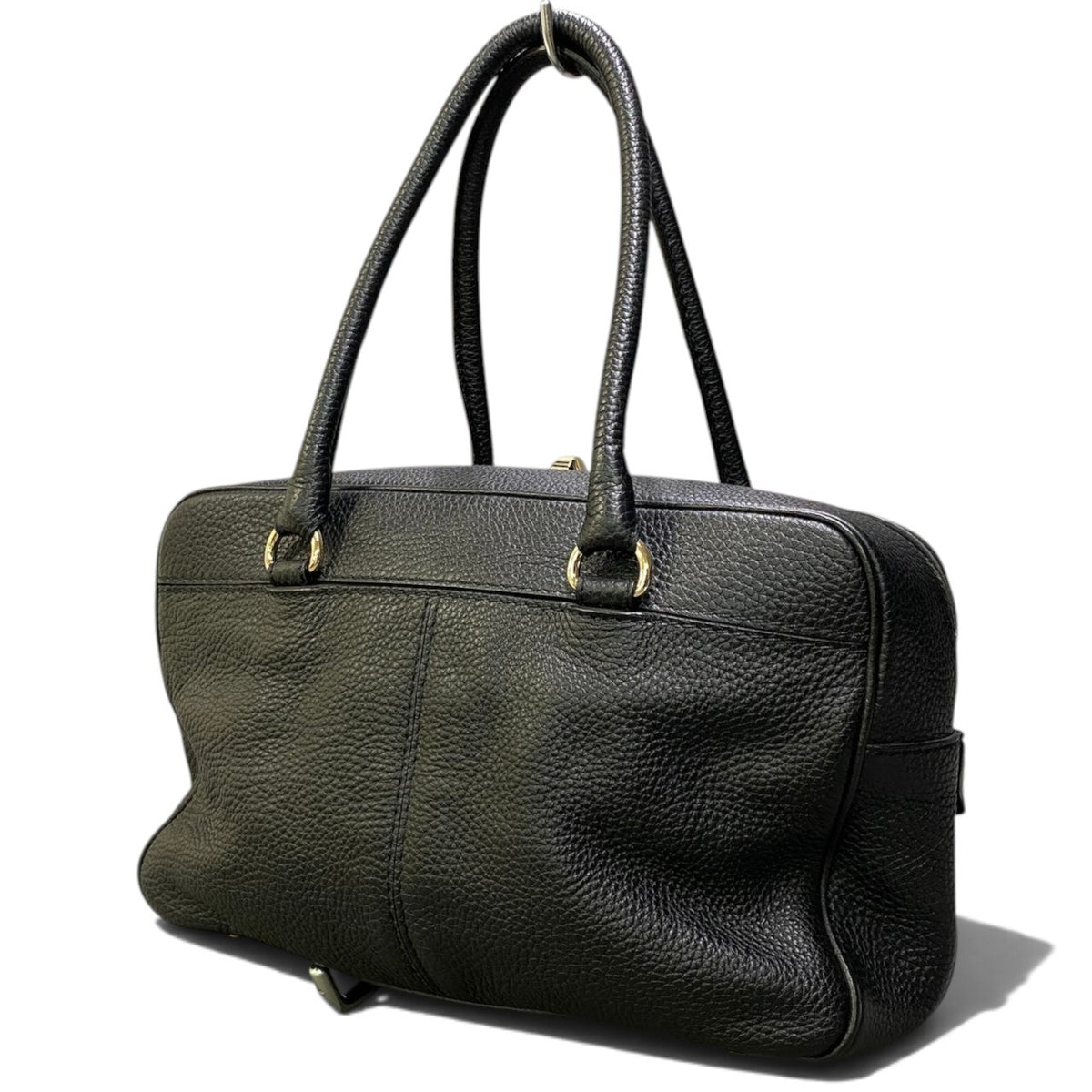 Bj2 Max Mara マックスマーラ ミニボストン レザーバッグ Mini Boston Leather Bag ブラック ハンドバッグ 鞄t18r