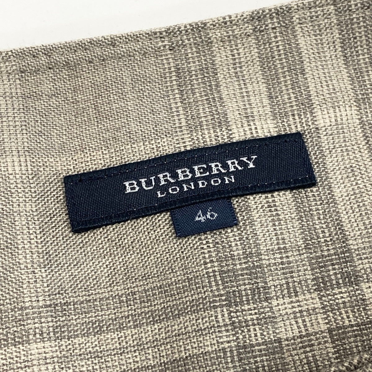 Ee25 【タグ付き】 BURBERRY  LONDON バーバリーロンドン チェック プリーツスカート ラップスカート レザーベルト サイズ46 グレージュ系 ウール100％ レディース女性服o07t