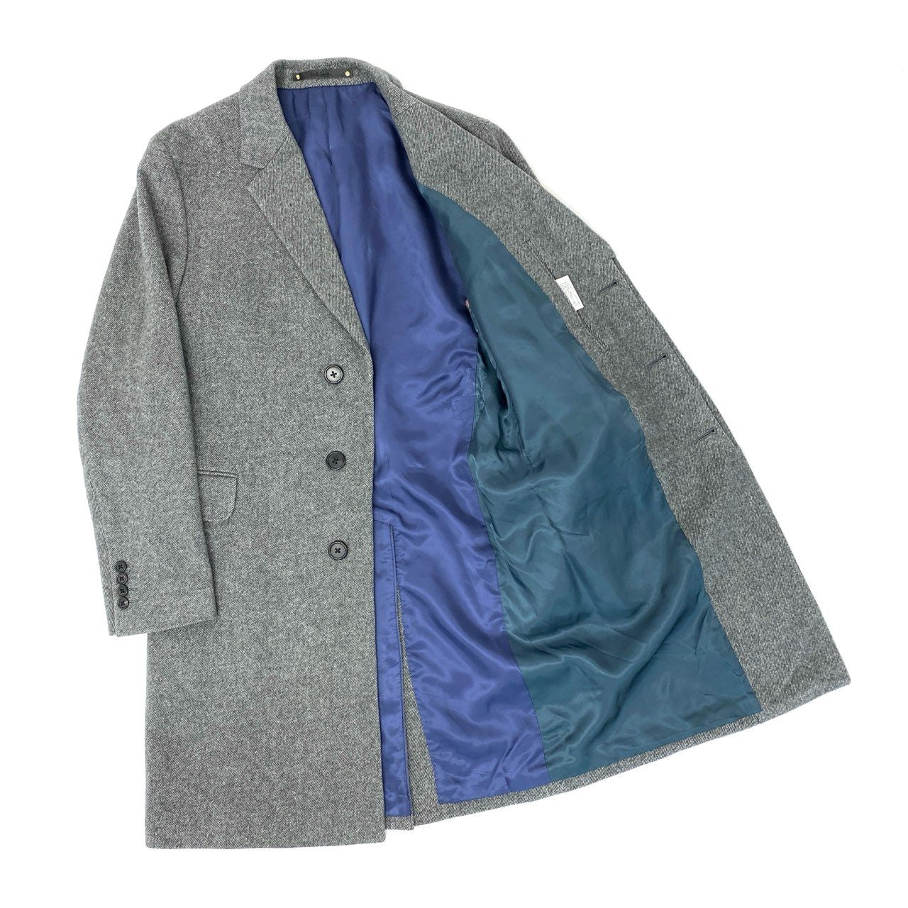 67L1 Paul Smith ポールスミス チェスターコート ロングコート 比翼ボタン ウールカシミヤ メンズ 紳士服 PF-IS-80322 M2 グレーu02t